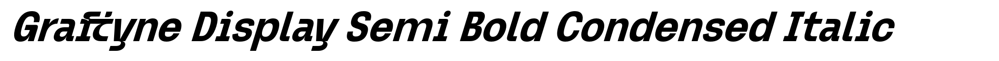Graftyne Display Semi Bold Condensed Italic image